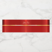 Étiquette simple à bouteille d'eau rouge (Étiquettes simples)