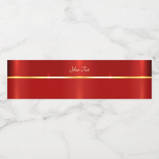 Étiquette simple à bouteille d'eau rouge (Étiquettes simples)