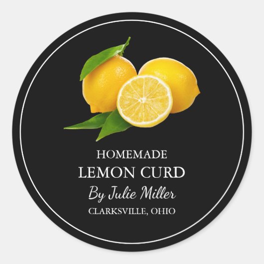 Étiquette simple à courge de citron fait maison (Devant)