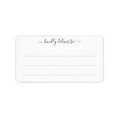 Étiquette Simple À Fournir Pour Script Adresse De Messagerie (Devant)