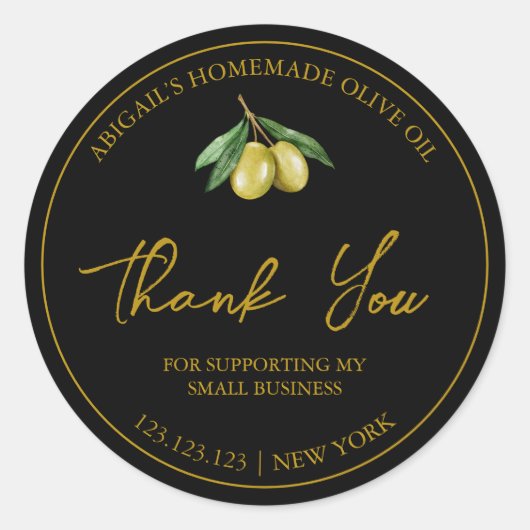 Étiquette simple à huile d'olive maison (Devant)