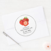 Étiquette simple à la confiture de fraises maison (Enveloppe)