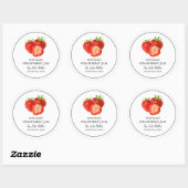 Étiquette simple à la confiture de fraises maison (Feuille)