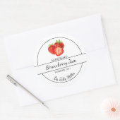 Étiquette simple à la confiture de fraises maison (Enveloppe)