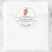 Étiquette simple à la confiture de fraises maison (Sac)
