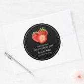 Étiquette simple à la confiture de fraises maison (Enveloppe)