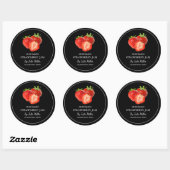 Étiquette simple à la confiture de fraises maison (Feuille)