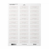 Étiquette Simple Adresse de Retour Botanique Vert Sauge Mini (Feuille entière)