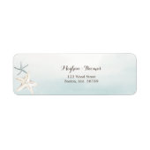 Étiquette Simple Beach Dusty Blue Personnaliser Adresse de r (Devant)