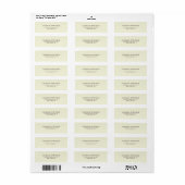 Étiquette Simple Beige clair Élégant Moderne (Feuille entière)