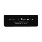 Étiquette Simple Black Creative Professional Moderne (Devant)