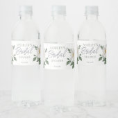 Étiquette simple blanc floral de la bouteille d'ea (Bouteilles)