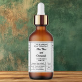 Étiquette simple blanche pour flacon de cosmétique