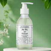 Étiquette simple blanche pour flacon de cosmétique