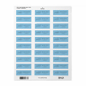 Étiquette Simple Bleu Script Graduation Adresse de retour (Feuille entière)