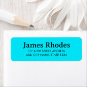 Étiquette Simple bleu uni minimaliste (En situation)