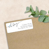 Étiquette Simple Blue Heart New Baby Boy Adresse de retour