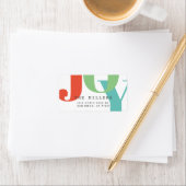 Étiquette Simple Bold Moderne JOY Adresse de vacances (En situation)