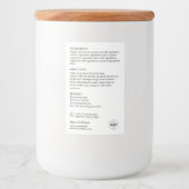 Étiquette simple Bouteille de soins de la peau Ing (Devant)