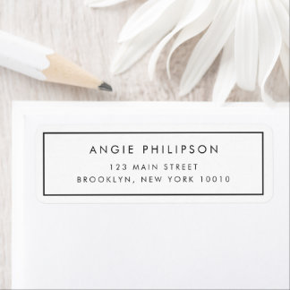 Étiquette Simple Charcoal Grey Modern Return Adresse Label