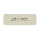 Étiquette Simple classique élégant (Devant)