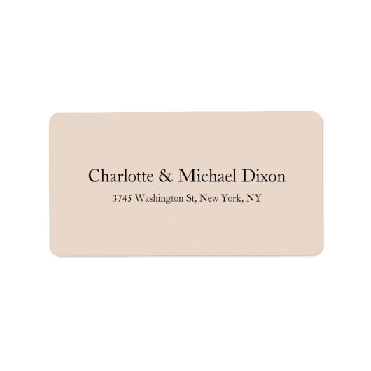 Étiquette Simple classique élégant élégant élégant Famille (Devant)