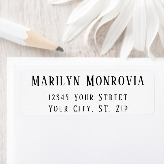 Étiquette Simple Clean Modern Return Adresse (En situation)