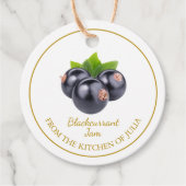 Étiquette Simple Confiture De Cassis Faite Maison (Devant)