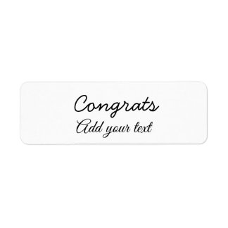 Étiquette Simple congratulation graduation add your