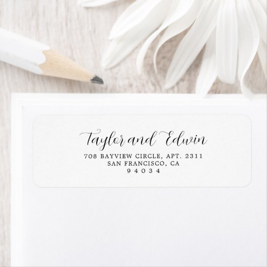 Étiquette Simple Contemporary Modern Return Adresse (En situation)