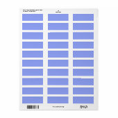 Étiquette simple couleur solide simple personnalisé bleu pas (Feuille entière)