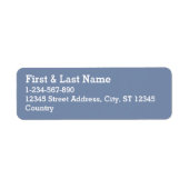 Étiquette Simple couleur uni bleu ardoise (Devant)