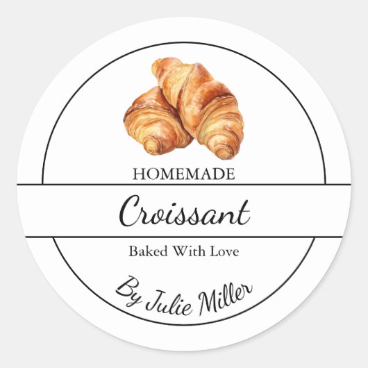 Étiquette simple Croissant fait maison (Devant)