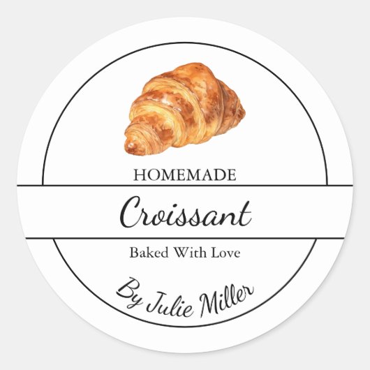 Étiquette simple Croissant fait maison (Devant)
