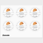 Étiquette simple Croissant fait maison (Feuille)
