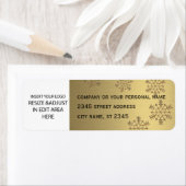 Étiquette Simple d'affaires / insérer le logo flocon doré (En situation)