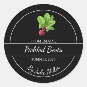 Étiquette simple de betteraves cuites maison