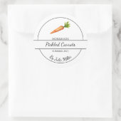 Étiquette simple de carottes cuites maison (Sac)