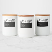 Étiquette simple de confiture de cerisier noir et  (Bouteilles)