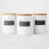 Étiquette simple de confiture de citron noir et bl (Bouteilles)