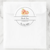 Étiquette simple de confiture de pêche maison (Sac)