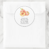 Étiquette simple de confiture de pêche maison (Sac)