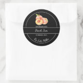 Étiquette simple de confiture de pêche maison (Sac)
