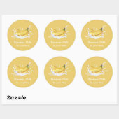 Étiquette Simple de Lait de Banane Mignon (Feuille)
