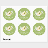 Étiquette Simple de Lait de Pistache Mignon (Feuille)