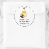 Étiquette simple de miel infusé aux baies de mûre (Sac)