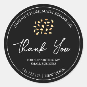 Étiquette simple de sésame maison