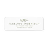 Étiquette Simple Delicate Floral Timeless Sage Mariage vert (Devant)