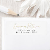 Étiquette Simple élégance romantique script retour adresse (En situation)