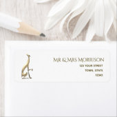 Étiquette Simple Élégant Adresse de Retour Blanche (En situation)